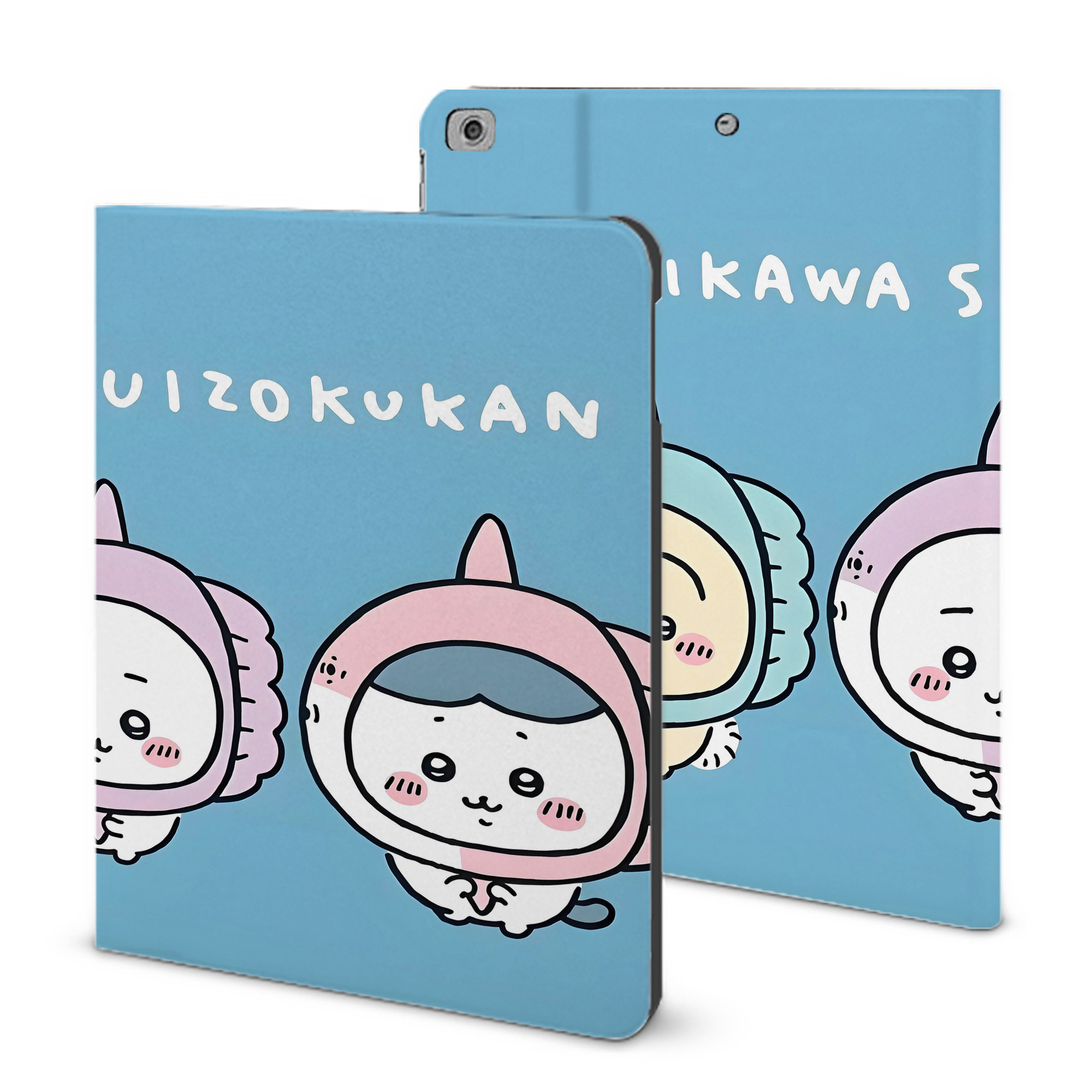 （画像用） ちいかわ Chii-kawa IPad ケース ブック型 PUレザー TPU 耐衝撃 軽量 薄型 ペン収納なし 全面保護 IPad 各モデル対応